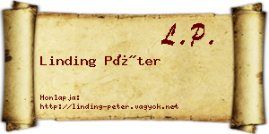 Linding Péter névjegykártya